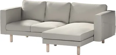 Produktbild von Dekoria Bezug für Norsborg 3-Sitzer Sofa mit Recamiere, grau, Norsborg Bezug für 3-Sitzer Sofa mit Recamiere