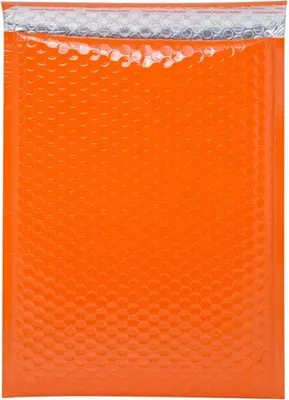 Zdjęcie produktu dla Koperta Bąbelkowa Wysyłkowa metaliczna 180x250mm Pomarańczowa