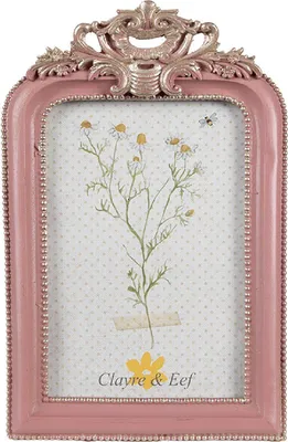 Produktbild von Clayre & Eef Bilderrahmen 13x18 cm Rosa Polyresin