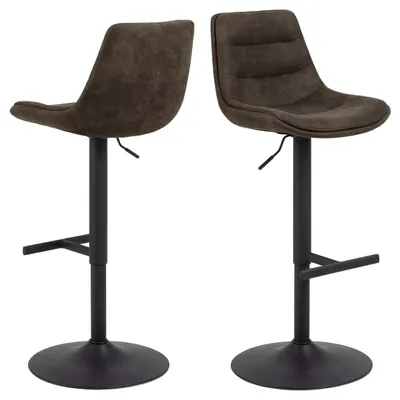 Produktbild von Verstellbarer Barhocker Adèle 65-86cm - anthrazit/schwarz