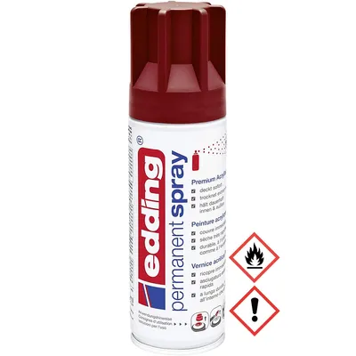 Produktbild von edding Permanent Spray purpurrot 200 ml Premium Acryllack, RAL 3004