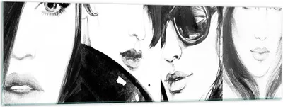 Produktbild von Bilder auf glas - frau gesicht - 160x50cm - Glasbilder - Wandbilder - Kunstdruck - zum Aufhängen bereit - Wanddekoration aus Glas - Glas Bilder - Wandbild auf Glas - Einteilig - GAB160x50-3804