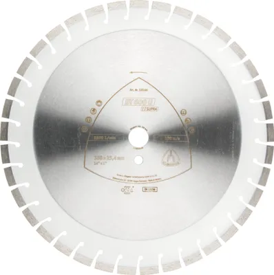 Produktbild von Klingspor DT 600 U Diamanttrennscheiben, 450 x 3,6 x 25,4 mm 48 Segmente 24 x 3,6 x 10 mm, Kurzverzahnung