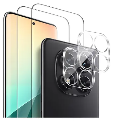Produktbild von 2x Display + Kamera Glas für Xiaomi Redmi Note 14 Pro 5G Panzerfolie Displayglas Kameraglas 9H Schutzglas