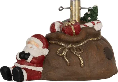 Zdjęcie produktu dla Clayre & Eef Stojak na choinkę Father Christmas 46x31x30 cm Brązowy materiał ceramiczny Father Christmas