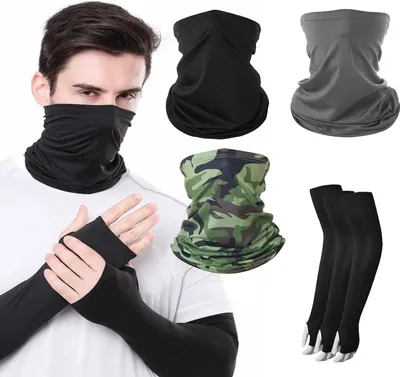Produktbild von Multifunktionstuch, 3 Stück, elastisches Material, für Motorradfahren und Wandern