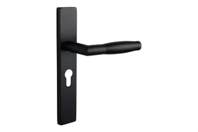 Produktbild von Lavuzo Türgriff Ascoli Schwarz mit rechteckigem Schild PC55 - Pro Set