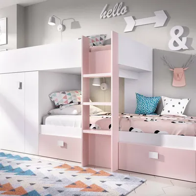 Immagine prodotto di Dmora Composizione Camera da Letto Araba 111x271x150h cm Bianco, Reversibile 2 Cassetti