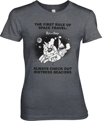 Produktbild von Rick And Morty - Distressed Beacons Girly Tee - Small - DarkHeather