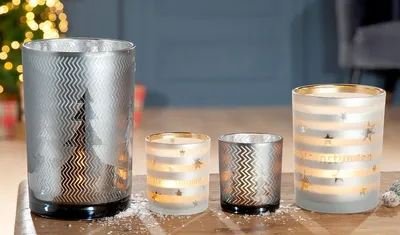 Produktbild von Gilde Glas Windlicht Sternstunden