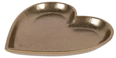 Immagine prodotto di Clayre & Eef Decorazione Ciotola Cuore 21x21x2 cm Alluminio color oro