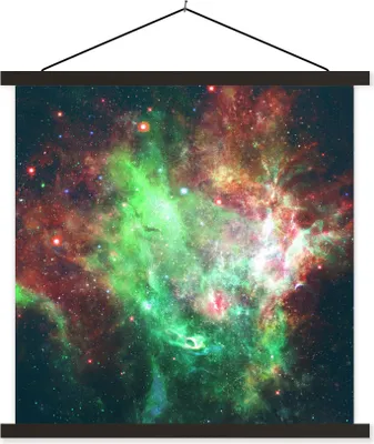 Produktbild von MuchoWow® Textilposter Leerzeichen - Rot - Grün 40x40 cm mit schwarzem Rahmen - Fotos