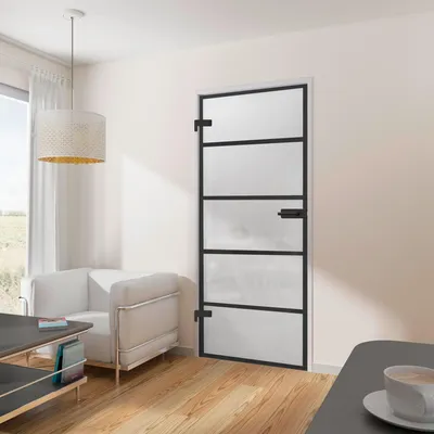 Produktbild von inova Glastür 834 x 1972 mm, 5 Felder satiniert, ESG, Beschlag DB30