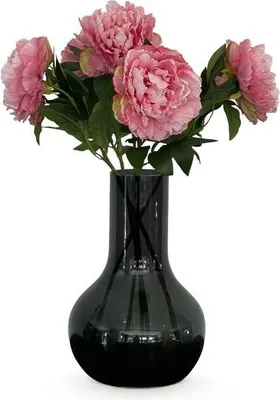 Produktbild von Künstliche Blumenstrauß Pfingstrosen Hellrosa – 5 Stück je 65cm – Realistische Kunstblumen – Romantischer Deko Blumenstrauß