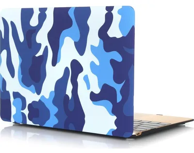 Produktbild von Mobigear Design Hardcase-Hülle für MacBook 12 Zoll (2015-2017), Modell A1534 – Design: Meeres-Tarnmuster