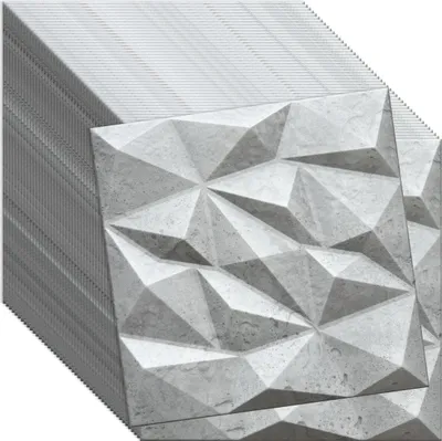 Produktbild von Verdico | 3D Wandpaneel Polystyrole - Beton-Optik - 50x50 cm - Dekorativ und modern - 48 Stück, Wand- & Deckenverkleidung
