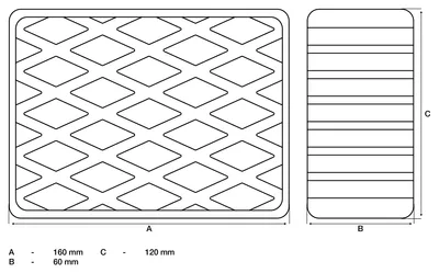 Produktbild von BGS 7038 Gummiauflage für Hebebühnen - 160 x 120 x 60 mm