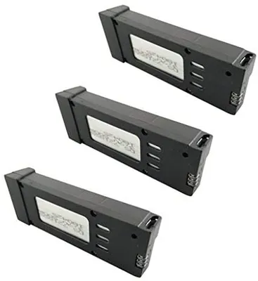 Produktbild von LiPo Batterie 3.7V 500mAh für Drohne | Kompatibel mit E58, S168, JY019 | Stabile Energieleistung | 3er-Pack, Schwarz