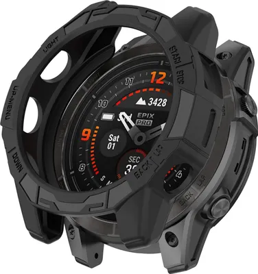 Produktbild von Strap-it TPU-Schutzhülle – Robuste Hülle passend für Garmin Epix Pro 47 mm – Schwarz