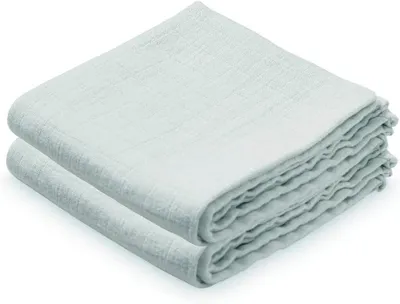 Produktbild von Mulltücher 70x70 cm, 2 Stück, Mint, für Babypflege