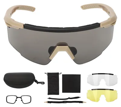 Produktbild von Beschlagfreie Schießbrille mit UV-Schutz – Militärbrille mit Sehhilfengestell für Reiten und Skifahren
