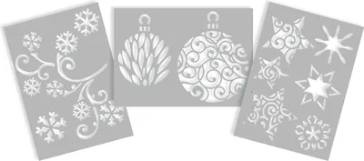 Produktbild von VBS Weihnachtsschablonen, 3er-Set, je DIN A6