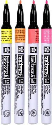 Image de Marqueurs laqués SAKURA Pen Touch FLUORESCENT 1mm, 4pcs