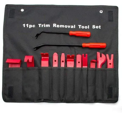 Produktbild von Ibenzoa® 13‑teiliges Montage‑ & Demontage‑Werkzeugset für Auto‑Innenraum, stoßfestes Nylon, 11 Nylon‑Tools + 2 Metall‑Clipheber, kratz‑ und lackschonend