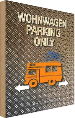 Zdjęcie produktu dla vianmo Drewniany znak 30x20 cm Wohnwagen parking only