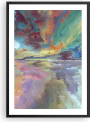 Produktbild von Gerahmtes Poster - Schwarzer Rahmen - Abstraktion modern - 50x70 cm - Wand Bild - Wanddeko - Wandbilder - Kunstposter - Wandposter - Bilderrahmen - Bilder - Kunstdruck - Wandbild - P2BPA50x70-4027