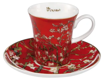 Obrázok produktu pre Goebel Van Gogh Espresso šálek Mandlový strom červený