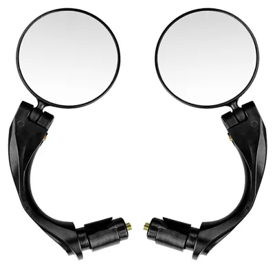 Produktbild von 1 Paar Fahrradlenker-Rückspiegel, 360° drehbar, universell, für Rennrad und Mountainbike, Griffendspiegel, Fahrradzubehör