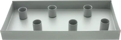 Produktbild von Kerzentablett Grey Metall 6 magnetische Kerzenhalter