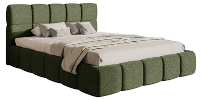 Image de Selsey Cloudy – Lit rembourré 120 x 200 cm, chenille vert olive