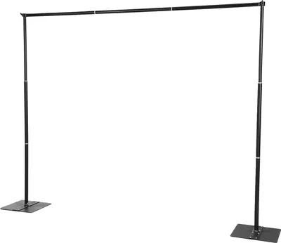 Produktbild von 200 x 300 cm/6,6 x 9,8 ft Hintergrund-Stuetzsystem fuer Studiofotografie, robuster Hintergrundstaender aus Metall fuer Hochzeiten, verstellbare Hintergrundhalterung, Hintergrundstaender mit grosser Basis