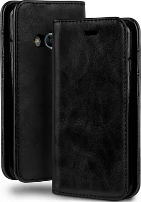 Produktbild von moex® Klapphülle kompatibel mit Samsung Galaxy Xcover 3 - Hülle mit Kartenfach, Onyx Schwarz