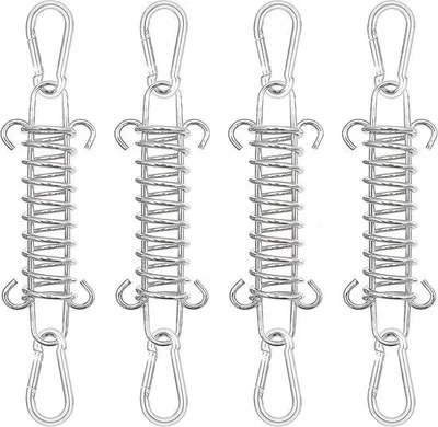 Produktbild von Famanu Spannfedern Set mit Doppelhaken - 4 Stück, inklusive 8 Karabinerhaken