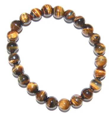 Produktbild von Edelstein-Armband Tigerauge. Kugeln, Größe Ø 8 mm.
