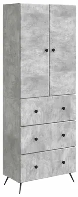 Obrázek produktu pro vidaXL Skříňová sada, 2 kusy, 66 x 34,5 x 90 cm, materiál: dřevotříska, barva: betonová šedá
