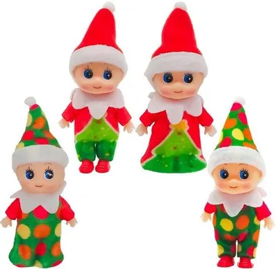 Productafbeelding van Kerstboom Elf Poppen Set - Pluche Schattige Dieren voor Kerstdecoratie