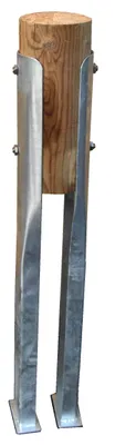 Produktbild von R&T Pfostenschuh für Rundbalken Ø 14-16 cm, Stahl verzinkt, 900 mm