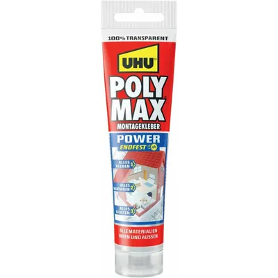 Produktbild von UHU Poly Max Power Tansparent Klebe- und Dichtmasse Herstellerfarbe Transparent 47845
