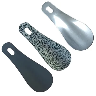 Produktbild von 3 Stück Metall-Schuhlöffel Mini Kurz 10 cm für Reise Zuhause Camping