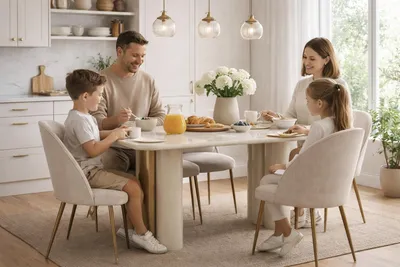 Obrázek produktu pro Bílý kuchyňský stůl jídelní stůl Jídelní stůl ze dřeva