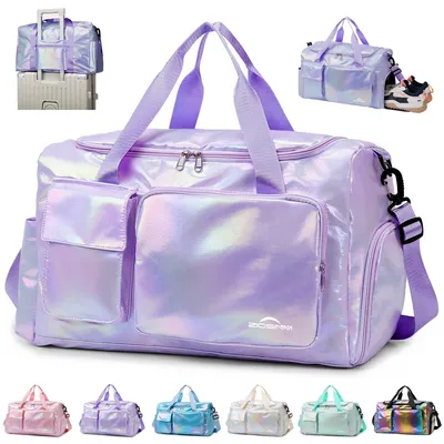 Produktbild von Damen Sporttasche mit Schuhfach - Wasserdichte Gym Bag in Lila