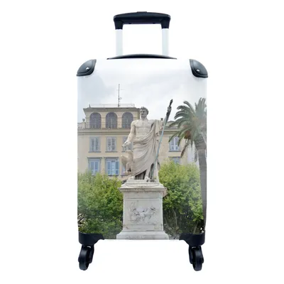 Produktbild von MuchoWow® Koffer Handgepäck Trolley Rollkoffer Kleine Reisekoffer mit 4 Rollen - Marmorstatue Napoleon - Cabin Size < 55x40x23 cm & 55x40x20 cm - Fotokoffer - Kabinenkoffer - Boardgepäck - Reise-Box - Reisekoffer - Reisegepäck - Koffer mit Bild - Trolley für Kinder