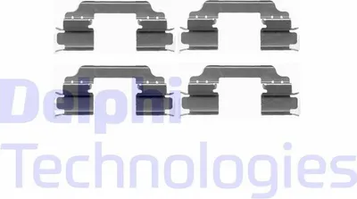Produktbild von DELPHI LX0425 Zubehörsatz Scheibenbremsbelag passend für MERCEDES-BENZ C-Klasse Limousine (W204) C-Klasse T-modell (S204) A-Klasse (W169) B-Klasse