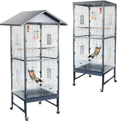 Produktbild von Voliere, Zimmervoliere, Käfig Villa Casa 60 - Antik/Platinum