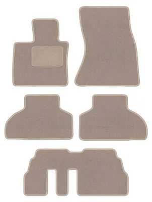 Productafbeelding van Velours automatten voor BMW X5 F15 vanaf 2013 – 5-delig, beige, op maat – Wielganizator LUX