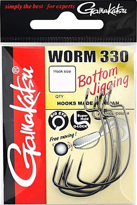 Produktbild von Gamakatsu Worm 330 Bottom Jigging Gr.2 - Offsethaken